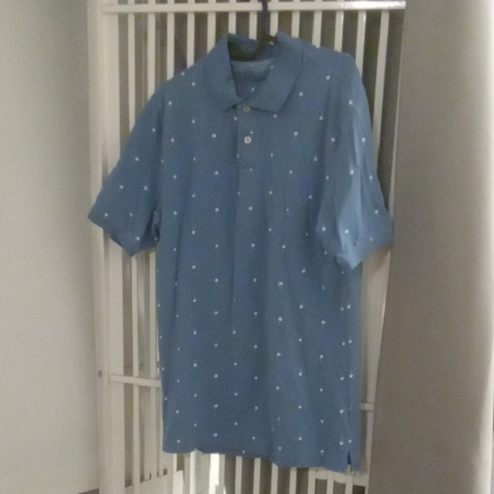 *last day moving sale* Amazon Essentials Blue and White Polo Shirt